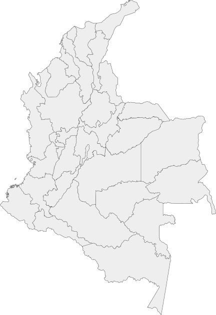 Mapa de Colombia para donaciones desde Colombia
